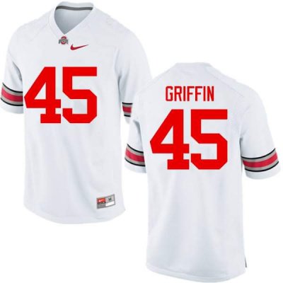 NCAA Ohio State Buckeyes Men's #45 Archie Griffin White Nike Football College Jersey MVV1345SQ